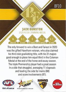 2021 Select AFL Footy Stars - Best and Fairest #BF10 Jack Gunston Back